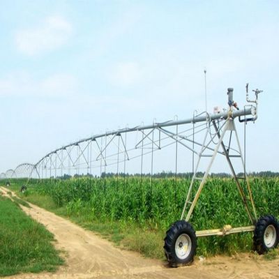 Erweiterte landwirtschaftliche vierrädrige lineare Bewegungsbewässerungssystem 1.69*80*60 für die Landwirtschaft
