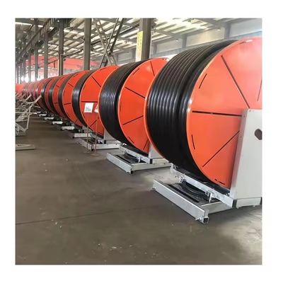 Intelligente Landwirtschaftslösung Automatische selbstfahrende Wasserturbine Schlauchrollenbewässerungsmaschine mit IoT-Truss-Boom-System