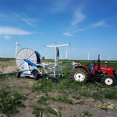 2024 Landwirtschaftliche Messe Schlauch Spulen Sprinkler Reisende Bewässerungsmaschine mit Boom OEM von Metallherstellungsanlage