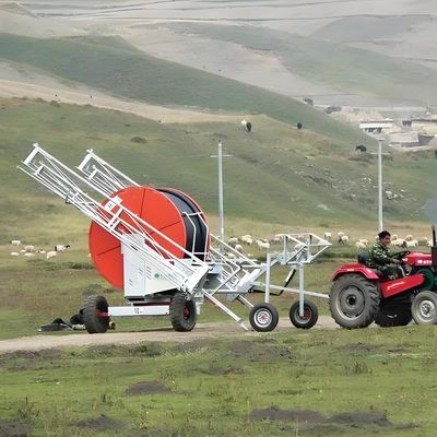 2024 Landwirtschaftliche Messe Schlauch Spulen Sprinkler Reisende Bewässerungsmaschine mit Boom OEM von Metallherstellungsanlage