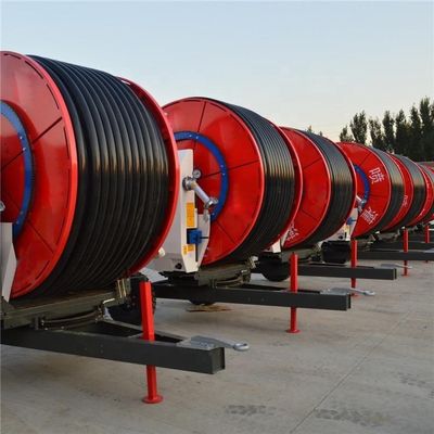 Digitale Bewässerungssysteme 20-50 m Elektrische Hard Hose Reel Reisende Bewässerung mit 75-300 Boom-Metall