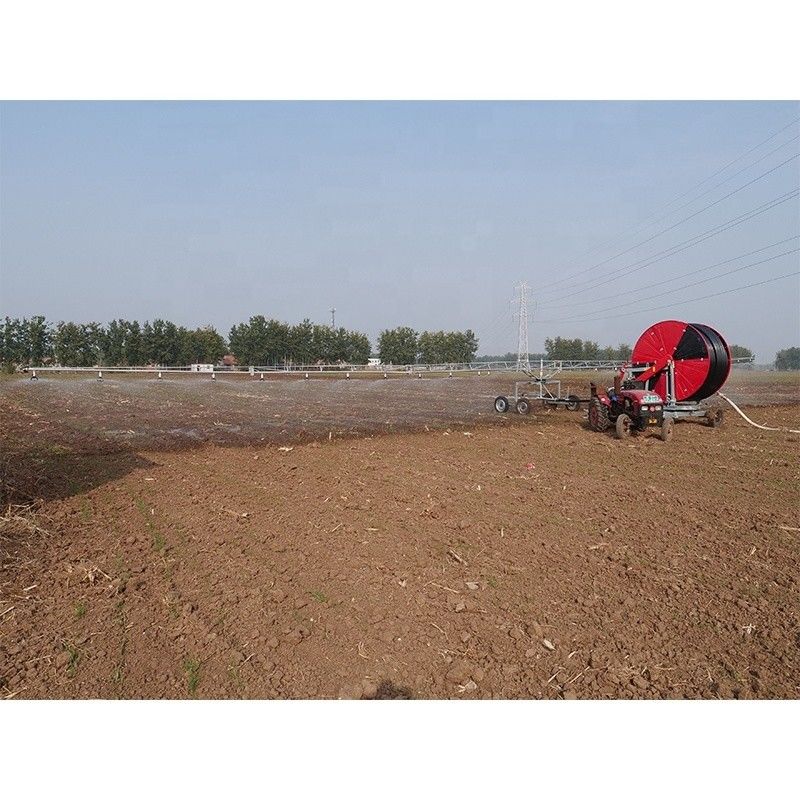Spray Far Farm Automatisches mobiles Wasserschlauchrad Regenpistole Bewässerungssystem mit Gürtelstange Reisensprinkler GP75-300