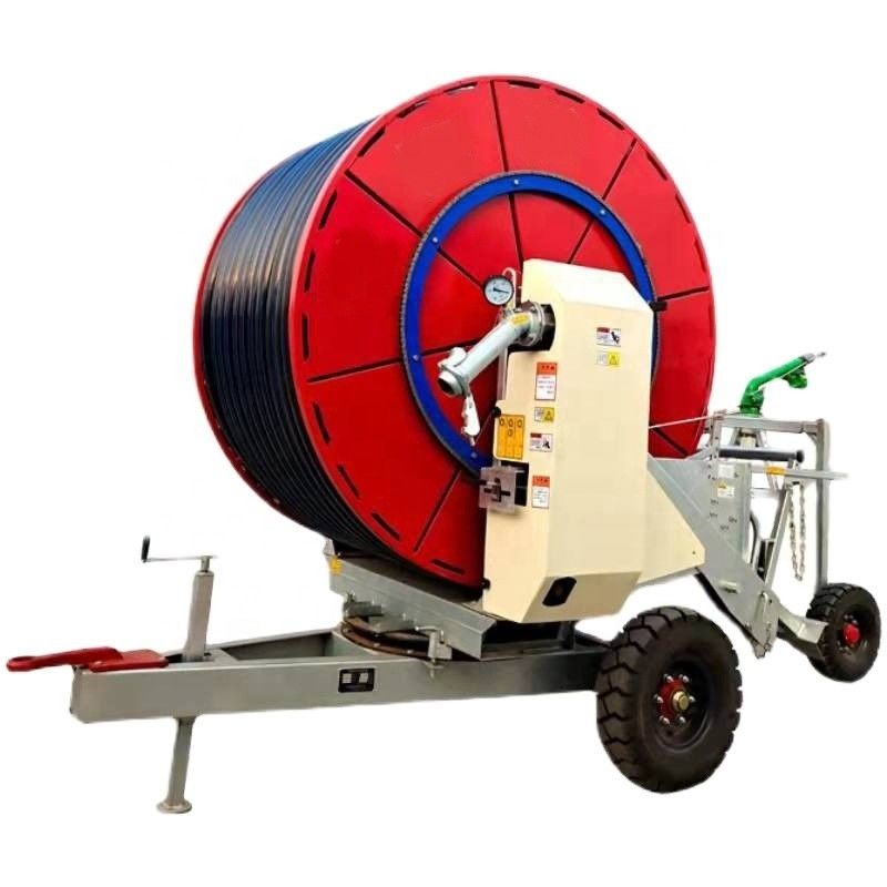 200*160*120 Landwirtschaftsbetriebe Landwirtschaft Reisender Hard Hose Reel Irrigator mit Regenpistole im fortgeschrittenen Bewässerungssystem Reisender
