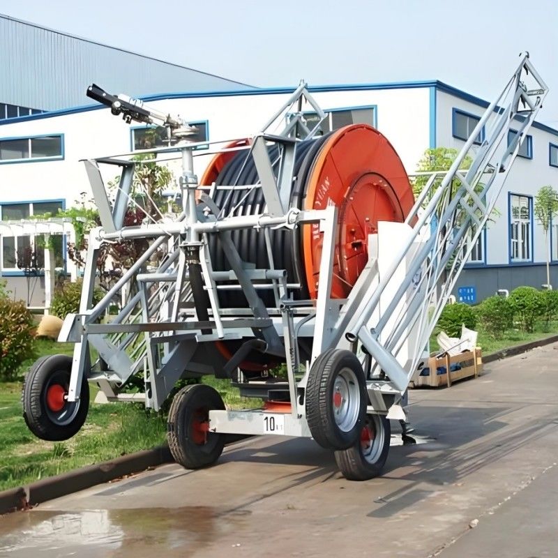 Automatische selbstfahrende Wasserbewässerungsmaschine mit Hydraulikturbinen-Schlauchrolle und -merkmale